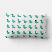 Schattige blauwe vogel kussen (Achterkant)