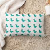 Schattige blauwe vogel kussen (Deken)