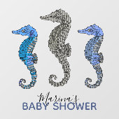 Schattige Blauwe Zeepaardje Grappige Zeevaart Jong Raamsticker (Vel)