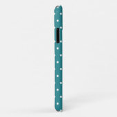 Schattige Blauwgroen Polka Dot Pattern Case-Mate iPhone Case (Achterkant/rechts)