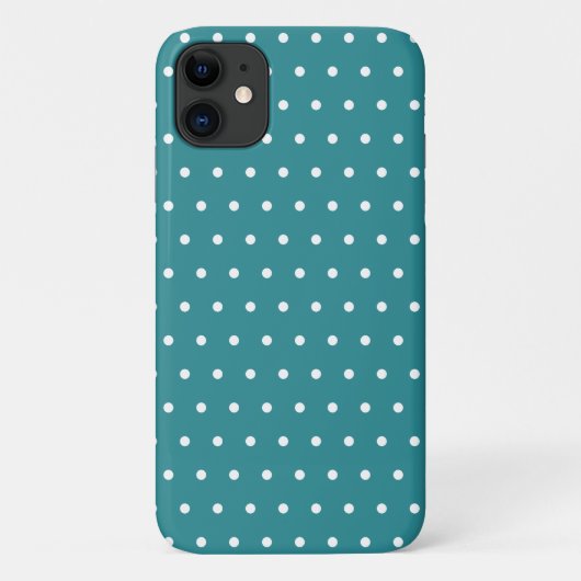 Schattige Blauwgroen Polka Dot Pattern Case-Mate iPhone Case (Achterkant)
