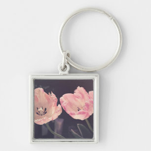 Schattige Bloeiende Tulpen -Persoonlijk Sleutelhanger