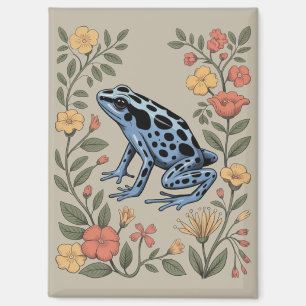 Schattige Bloem Blauwe Gifkikker Pad Kikker Liefhe Magneet
