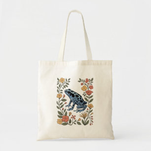 Schattige Bloem Blauwe Pijl Gif Kikker Kikker Lief Tote Bag