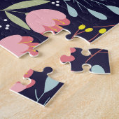 Schattige Bloemen: Kleurrijk Bloemenpatroon. Legpuzzel (Zijkant)