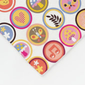 schattige bloemen, vogels, hartenpatroon fleece deken (Hoek)