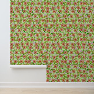 Schattige bloemenbehang behang