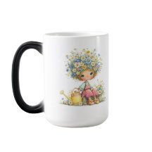 Schattige bloemengeillustreerde waterverf tuinkuns