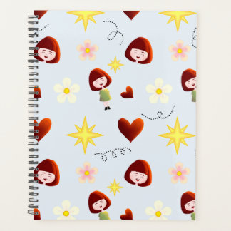Schattige bloemengirlplanner planner