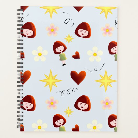 Schattige bloemengirlplanner planner (Voorkant)