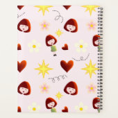 Schattige bloemengirls planner (Achterkant)