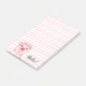 Schattige bloemenvarken post-it® notes (Schuin)