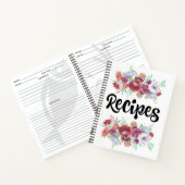 Schattige bloemig randrecept notitieboek (Binnen)