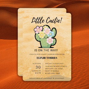 Schattige Bloemige Kleine Cuctie Kawaii Baby Showe Kaart