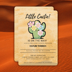 Schattige Bloemige Kleine Cuctie Kawaii Baby Showe Kaart