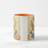 Schattige Blond Scandinavisch Kind met Krullen Mok (Midden)