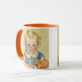 Schattige Blond Scandinavisch Kind met Krullen Mok (Voorkant links)