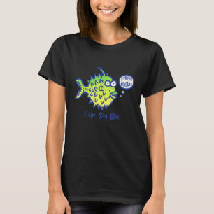 Schattige Blowfish Kogelvis Stress Blaast Dop San T-shirt