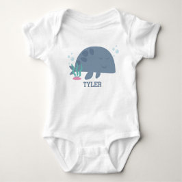 Schattige Blue Baby Whale Onsie T-shirt