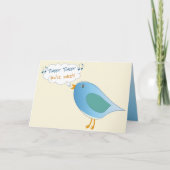 Schattige Blue Bird Zingt You're Sweet Kaart (Voorkant)