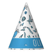 Schattige Blue Crab Zee Animals Pattern Boy Verjaa Feesthoedjes (Links)