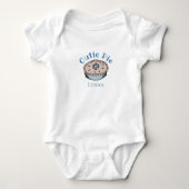 Schattige Blue Cutie Pie Baby Boy Romper (Voorkant)