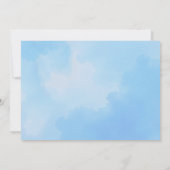 Schattige Blue Elephant Baby shower Uitnodiging – (Achterkant)