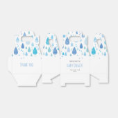 Schattige Blue Raindrops Baby shower Bedankdoosjes (Uitgevouwen)