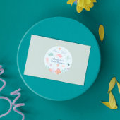 Schattige Blue Zee Creatures Baby shower Dank u Ronde Sticker