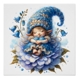 Schattige Bluebell Fairy Poster Perfect Poster