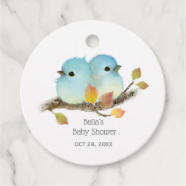 Schattige Bluebirds Bird Baby shower Bedankjes Labels