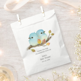 Schattige Bluebirds Bird Baby shower Bedankzakje