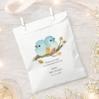 Schattige Bluebirds Bird Baby shower Bedankzakje