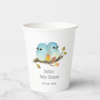 Schattige Bluebirds Bird Baby shower Papieren Bekers