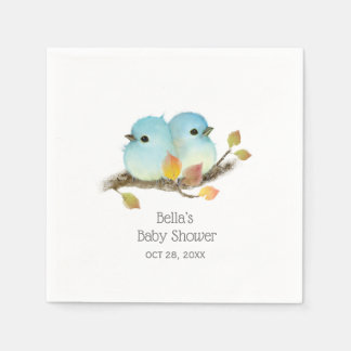 Schattige Bluebirds Bird Baby shower Servet
