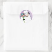 Schattige Blushing Sheep Holding Flowers Stickers (Tas)