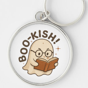 Schattige boek lezen Ghost Funny Bookworm Hallowee Sleutelhanger