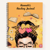Schattige boek Lover's Reading Journal Notitieboek (Voorkant)