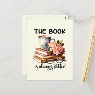 Schattige boekenliefhebbers woordkunst briefkaart
