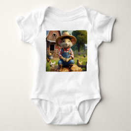Schattige Boer Muis Bodysuit Onsie