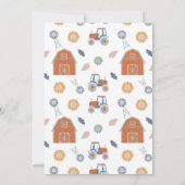 Schattige Boerderij Animal Invitation | Boerderij  Kaart (Achterkant)