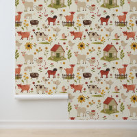Schattige Boerderij Baby Dieren met Boho Florals #