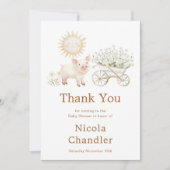 Schattige Boerderij Barn Baby shower Bedankkaart (Voorkant)