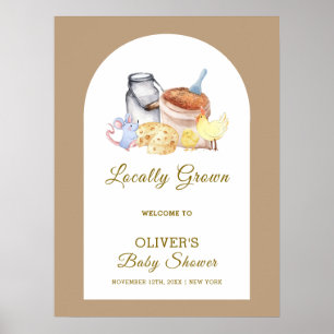Schattige Boerderij Chicken Mouse Baby shower Welk Poster