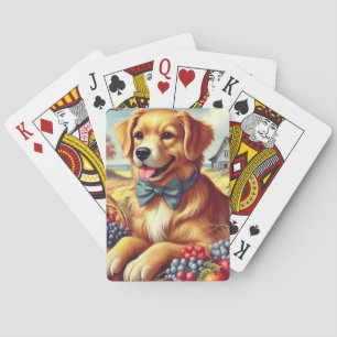 Schattige Boerderij Dog Painting Pokerkaarten