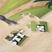 Schattige Boerderij Donkey gepersonaliseerd Legpuzzel (Zijkant)