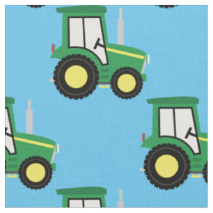 Schattige Boerderij Kinder Tractor Blauw Stof
