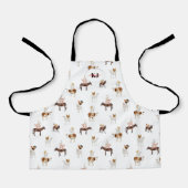 Schattige Boerderij Life Animal Pattern | Monogram Schort (Voorkant)