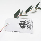 Schattige Boerderij Verse Kerstboom Moderne Boerde Cadeaulabel