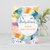 Schattige BOHO Baby shower Custom Kaart (Staand voorkant)